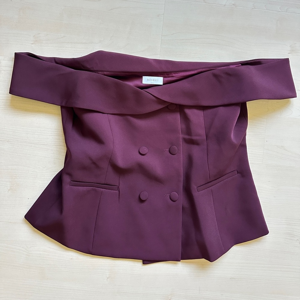 Meshki Off the Shoulder tailored Top